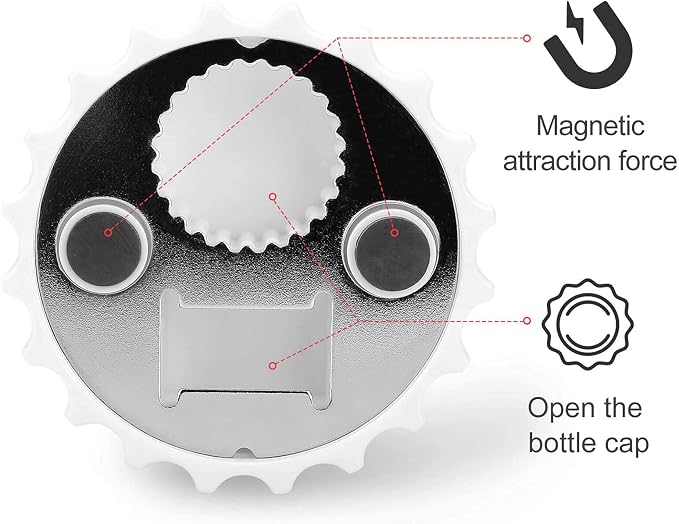 Pet & Figure Magnetic Bottle Opener for Fridge – 3.1 Inch Stainless Steel Beer Opener, Refrigerator Magnet with Strong Hold