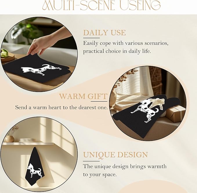 Chihuahua Gifts Kitchen Towels, Floral Chihuahuas Dog Dish Towels for Kitchen Drying, Chihuahua Mom Gifts Hand Towels for Bathroom, Dog Bathroom Kitchen Decor, 16x24 Inch