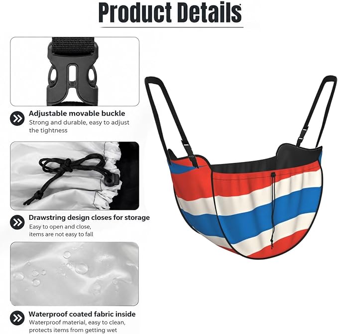 Austrian Stripe Car Seat Organizer-Backseat Storage Bag for Travel | Waterproof Durable. Holds Snacks Gear Essentials. Fits Most Cars.