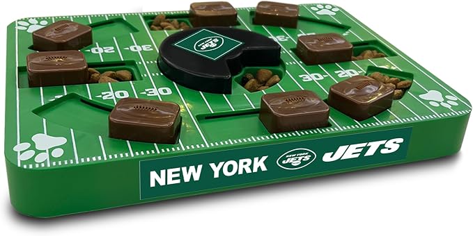 Pets First NFL NEW YORK Jets Puzzle Toy, Puzzle Treat Dog Toy, Interactive Dog Treat Toy, Dog Puzzle