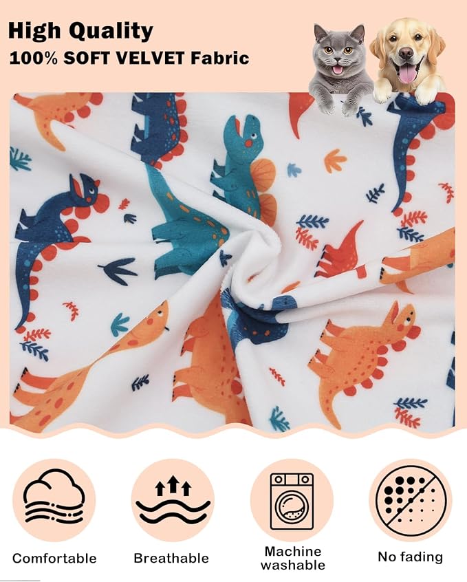 CuteBone Dinosaur Costume Dog Shirt, Stretchy Velvet T-Shirt Clothes for Large Dogs, Soft & Breathable Pet Tee Outfit Pitbull Apparel for Daily Wear, Cozy Pullover Design Big Dog Fashion COSBX02-4XL