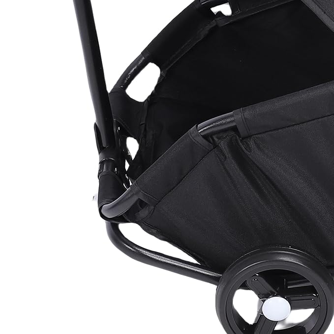 banapoy Foldable Pet Stroller with Canopy, 4 Wheels Pet Strolling Cart for Small Dogs Cats, Lightweight Easy Assembly, 1 Hand Fold, Outdoor Use (Black)