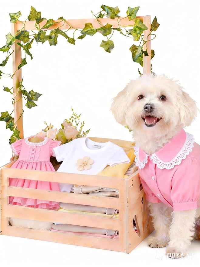 Wooden Dog Closet Pet Wardrobe Crate Box Baskets for Dog Cat Toys Clothes Accessories for New Parents Gifts Baby Pet Clothes Storage | Cat Toys Clothes Accessories for New Parents Gifts Baby Pet Clothes Storage