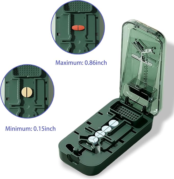 Pill Cutter, Pill Splitter for Small Pills, Cuts 1/2, 1/3, 1/4 Pills
