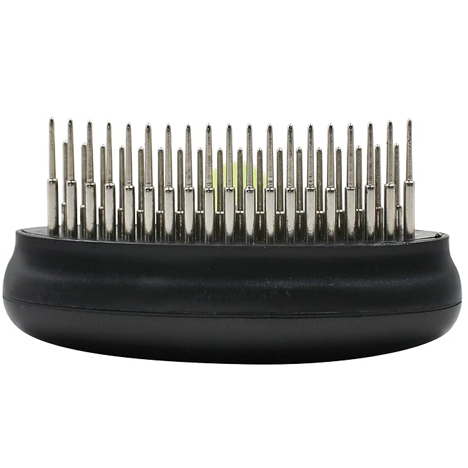 Pet Life ® Flex Series Dual-Row Grooming Rake Cat and Dog Pet Comb