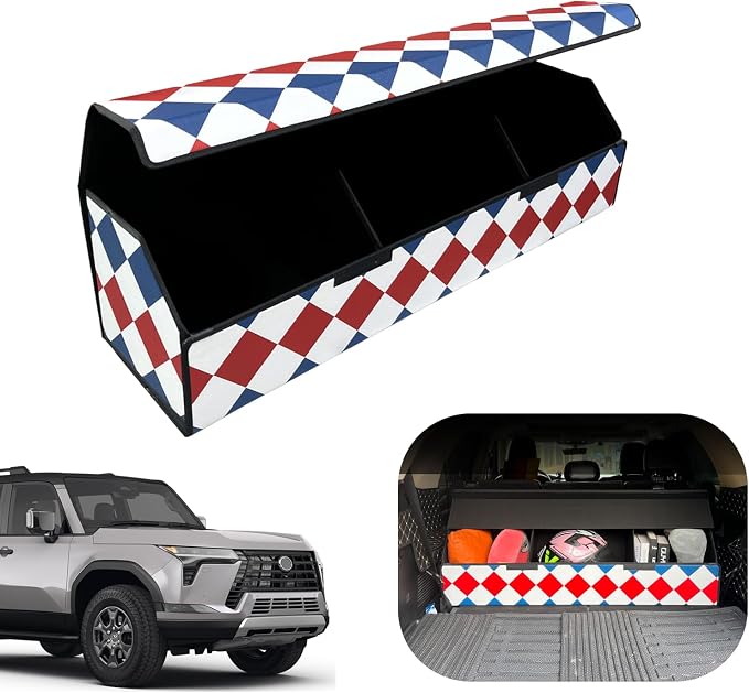 Car Trunk Organizer for For GX - Custom Fit,Easy Installation，Large Space Outdoor Trunk Organizer with Leather,Hook and Loop Fastener,4-Layer Cover,For GX 550 2024-2025