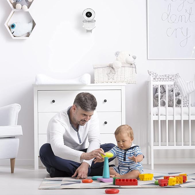 Anywhere Baby Monitor Wall Mount – No-Drill Adhesive Shelf for Cameras – Compatible with Most Baby Monitor Brands – White, 1 Pack