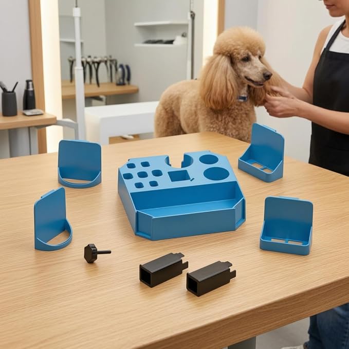 Space-Saving Grooming Table Storage Box, Black | Keeps Tools Within Reach, Professional-Grade, Grooming Table Arm Organizer, Pet Groomers