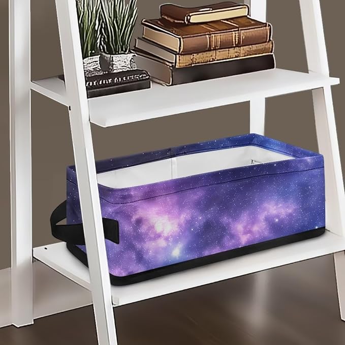 Galaxy Toilet Paper Basket for Organizing Toilet Paper Rolls, Decorative Bathroom Storage Basket for Countertop Toilet Tank Topper Baskets Home Decor Bathroom Accessories