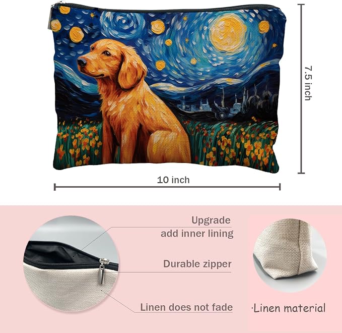 Golden Retriever Makeup Bag - Perfect Mom Gift For Women