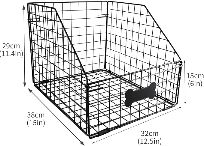 Dog Toy Basket,Large Dog Toy Box Metal,Pet Toy Storage Baskets,Storage Containers for Medium and Small Dog Organizers,Dog Toys Organizer Holder Boxes for Living Room,Outdoor Toy Bin,Pet Food Storage