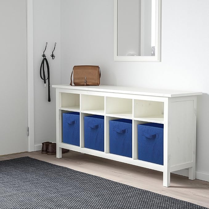 PowerKing Collapsible Storage Cubes, Farbic Storage Bins, Dark Blue, 2Pack | Sturdy, Lightweight, Easy Pull Handle, Closet & Shelf Organizer, Clothes and Toys Storage, 10.5'' x 11'' x 10.5''