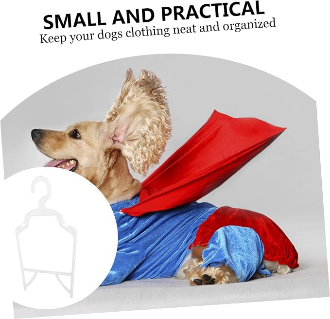 Happyyami 10pcs Dog Clothes Hangers Pet Apparel Organizers for Home and Pet Shops Lightweight and Compact Design for Easy Storage and Hanging