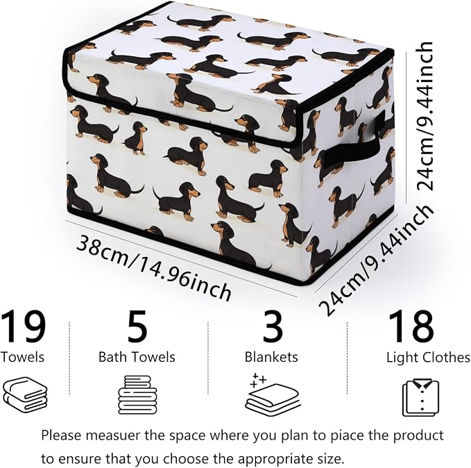 Stackable Storage Bins with Lids,Closet Organizers Fabric Box for Home and Office,Blanket Clothes Organizers,Under Bed Storage Containers 3 Pack