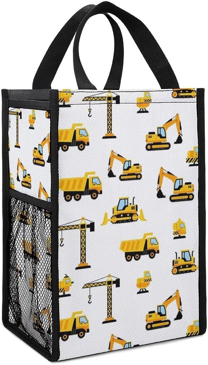 Portable Thermal Lunch Totes Reusable Leakproof Lunchbox Compatible with Construction Equipment Forklifts Cranes Excavators Tractors Bulldozers Truck Insulated Cooler Bags Food Meal Handbag