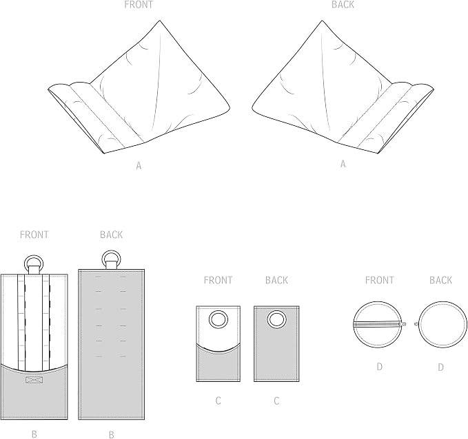 Simplicity SS9514OS Tablet Stand, Cable Caddy, Charging Station, and Ear Bud Holder Tech Accessories Sewing Pattern Kit, Code S9514, Sizes Vary