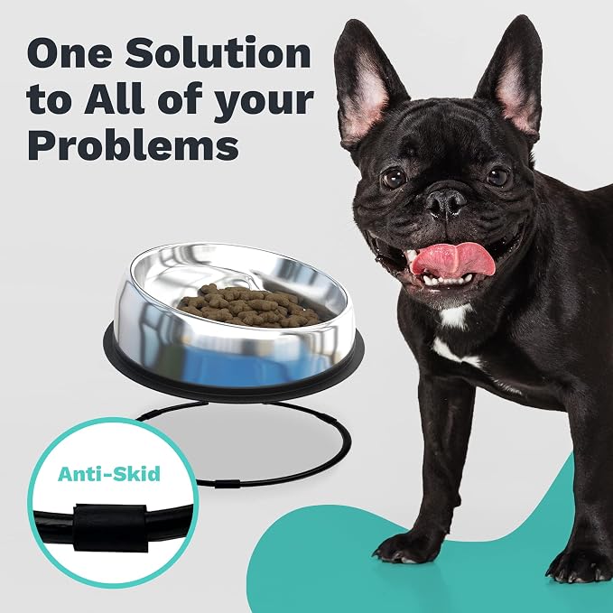 Enhanced Pet Bowl Stand - New Anti-Skid Feature - Dog and Cat Bowl Stand Exclusively for Use with The Corresponing Size Enhanced Pet Bowl (Large)