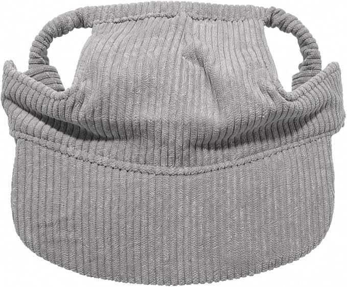 Corduroy Dog Baseball Cap, Breathable Sun Visor Hat with Ear Openings and Adjustable Chin Strap, Solid Color Outdoor Pet Hat for Small Medium Large Dogs