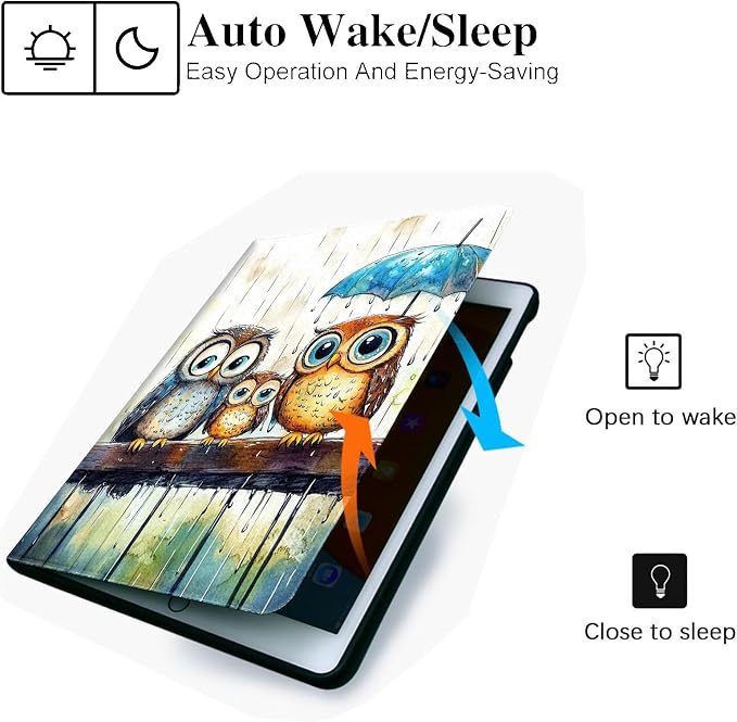 for Microsoft Surface Pro 8-13" 2021 Tablet Case,Auto Wake/Sleep,Adjustable Stand Protective Cover - Owl