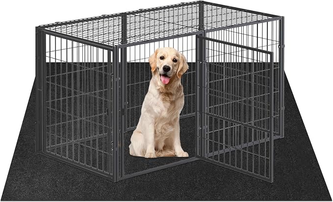 Dog Playpen Mat, Dog Crate Pad Liner for Kennel Training Under Pet Cage Mat Absorbs Waterproof Non-Slip Reusable Puppy Pad to Protect Floors, 59 x 48 inches