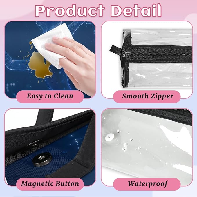 Ballerina Makeup Bag for Women Hanging Roll-Up Travel Organizer Toiletry Kit with 4 Removable Compartments, Art