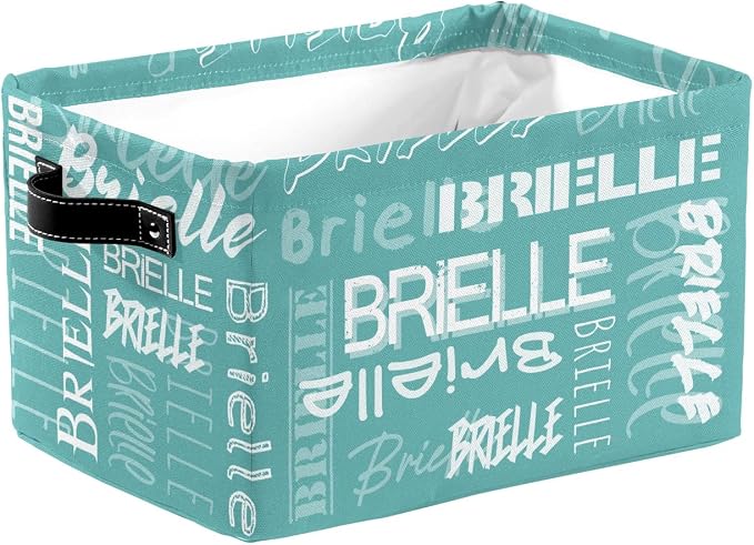 Personalized Storage Bins with Name Custom Kids Storage Basket Cubes Organizer with Handles for Organizing Boys and Girls Toys Shelf Closet Nursery Baskets Boxes, 1 Pack