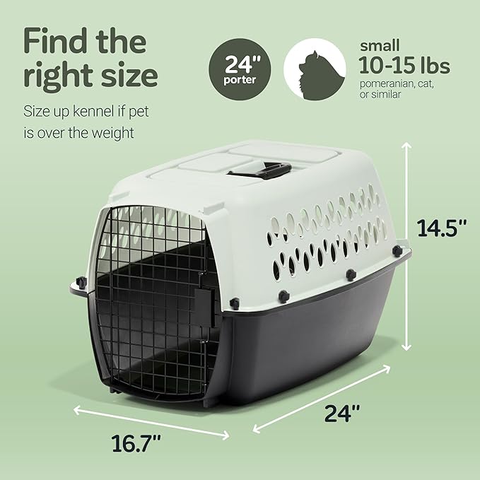 Petmate Pet Porter Fashion Dog Kennel, 24in, for Pets 15-20lbs | Made in USA