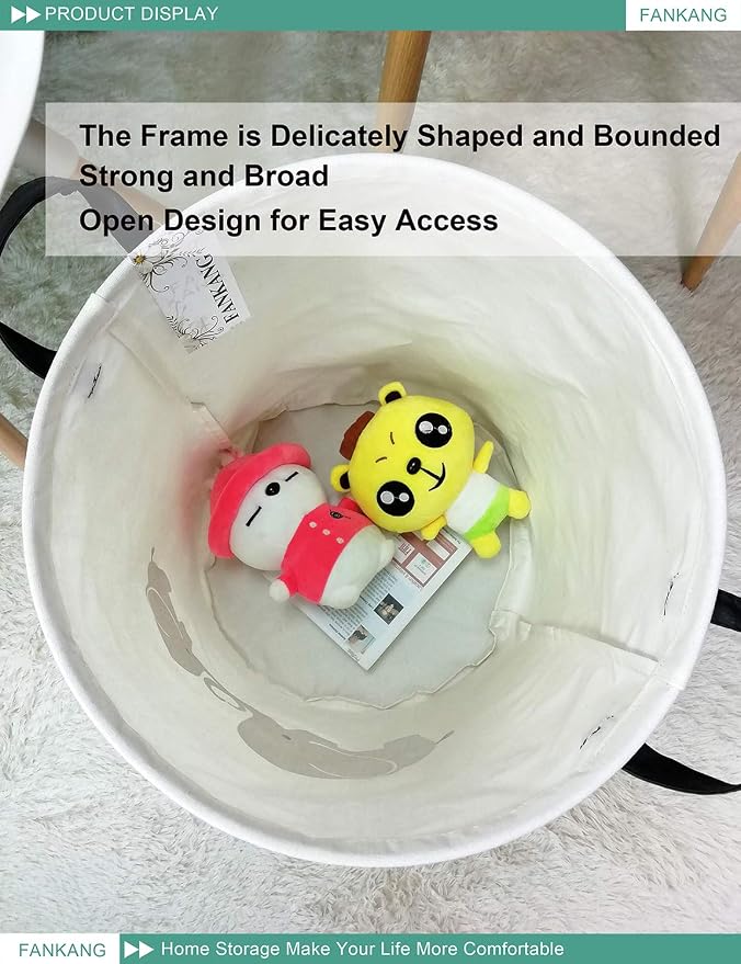 Storage Bin Foldable Nursery Organizer Basket | Foldable with Waterproof PE Coating Organizer Bin for Kids Boys and Girls,Office,Bedroom,Clothes