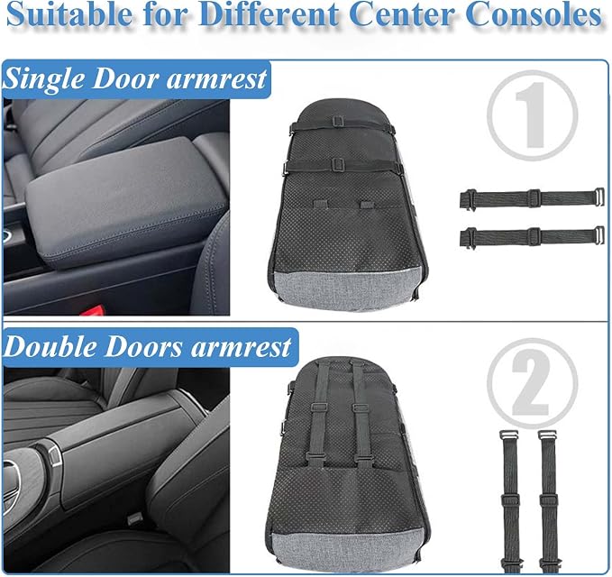 Car Center Console Pet Bed for Rolls-Royce Ghost/Phantom Sedan 2010-2026 Portable Foldable Small Dog & Cat Carrier for Armrest with Safety Leash Side Pocket