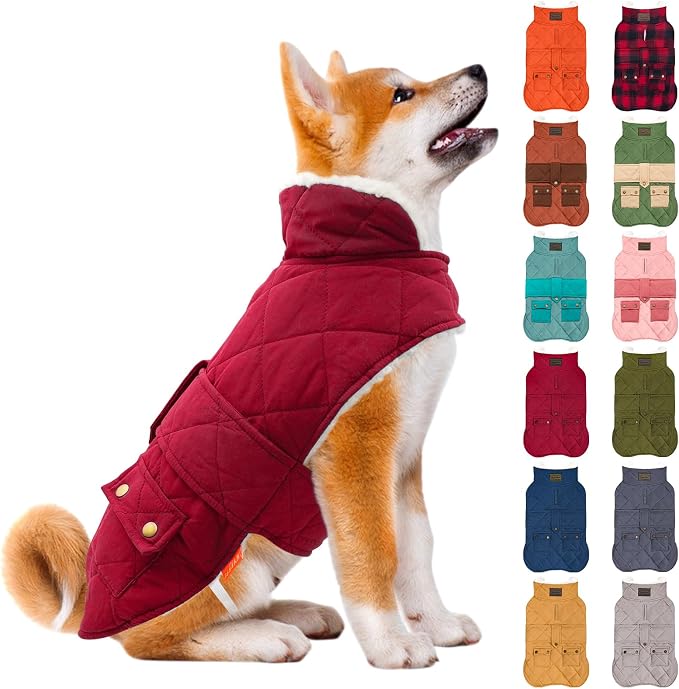KYEESE Waterproof & Windproof Dog Coat for Small Dogs Puffer Jacket