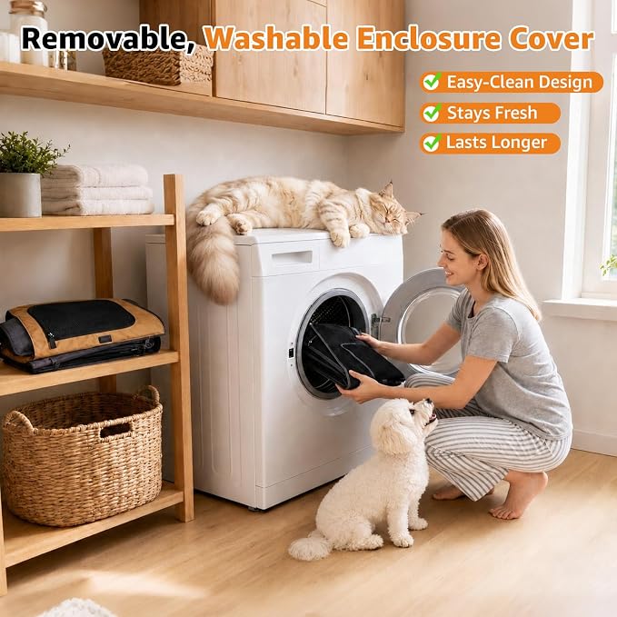 LOOBANI Puppy Playpen for Indoors32 x24 x22, Foldable & Portable, Black | Playpen for Dogs Indoor Small, Sturdy Cat Playpen with Removable, Washable 690D Fabric Cover, Travel Dog Crate with Carry Bag