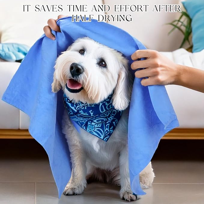 5 Pack Shammy Towel for Car,Chamois Cloth,Shamies Towels for Cars,Dog Towels for Drying Dogs Bagged (23.6"X15.7")