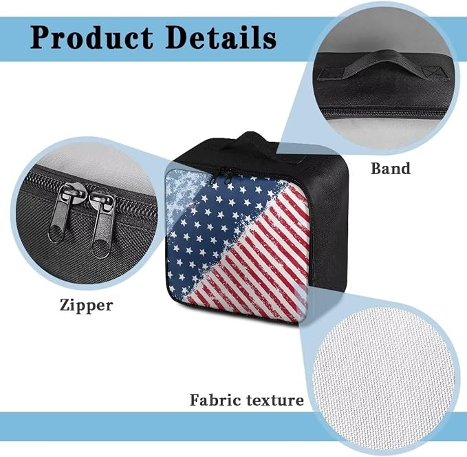 Rnyleeg American Flag First Aid Kit Bag Medium First Aid Kits for Businesses Travel Medicine Bag Organizer Medical Kits for Home Car Camping Hiking