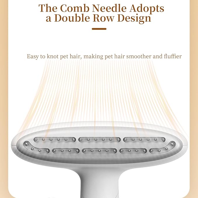Self Cleaning Undercoat Rake Deshedding Brush for Long Haired Dogs Cats, Fit Golden Retriever, Border Collie ， German Shepherd ， Husky ， Animals Grooming Tool ， As a Gift for a Pet Owner
