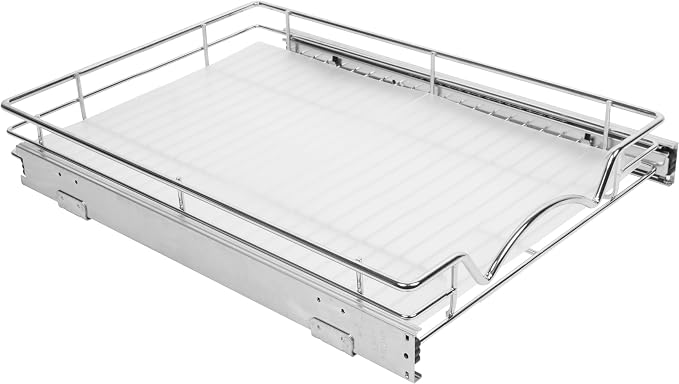 HOLDN’ STORAGE Hard Plastic Shelf Liner, 13" W x 20" L, Pack of 4 | Durable Plastic Shelf Liner Creates A Flat Surface For Cans, Bottles, Cookware, And Cabinet Essentials