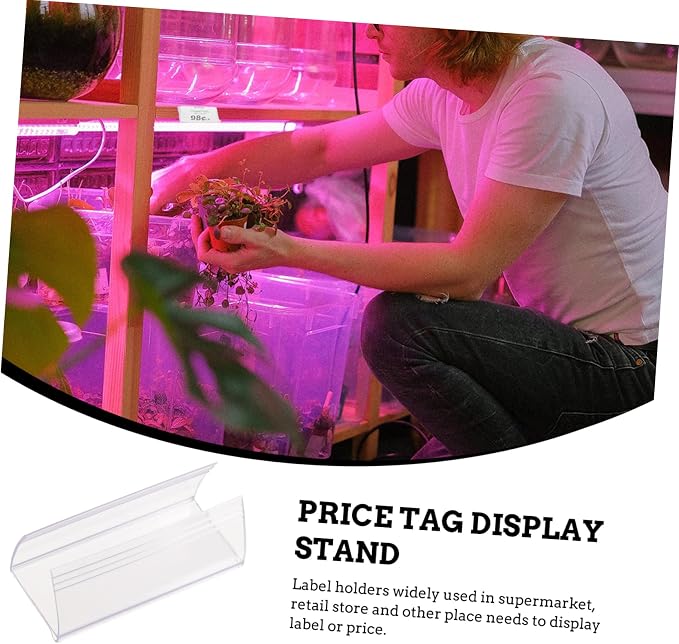 300pcs Pet Label Holders for Wire Racks Classroom Mailbox Display Holder Sign Sticker Organizers