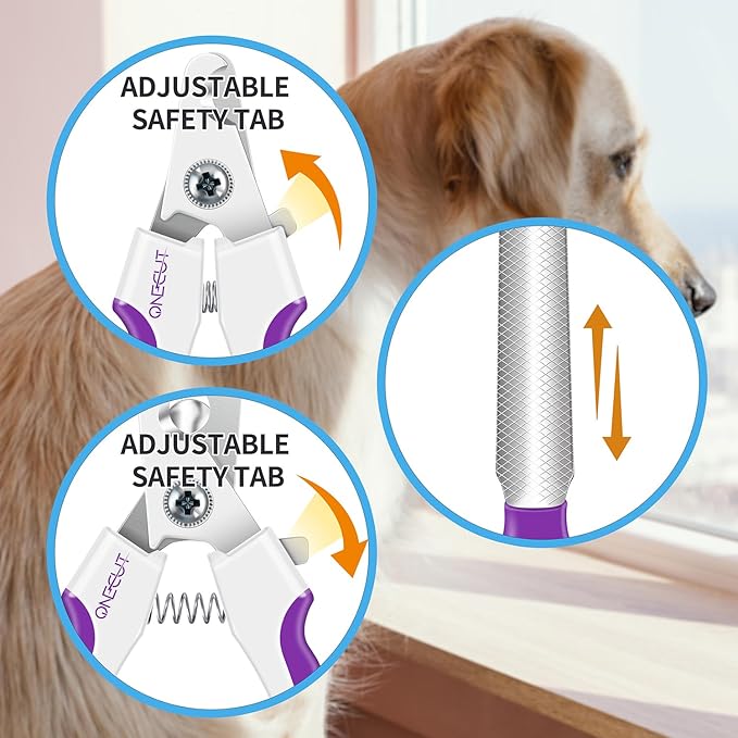 4.7" Small Dog & Cat Nail Clipper Stainless Steel Cat Claw Trimmers for Rabbits, Guinea Pigs, Birds, Puppies, Kittens and Small Animals Pet Nail Clipper for Professional and Home Use (Purple)