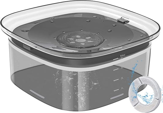 UPSKY 4L Dog Water Bowl 135oz No Spill Dog Bowl Extra Large Capacity Slow Drinking Water Feeder, Splash Proof Pet Water Dispenser Vehicle Carried Travel Water Floating Bowl for Dogs, Cats