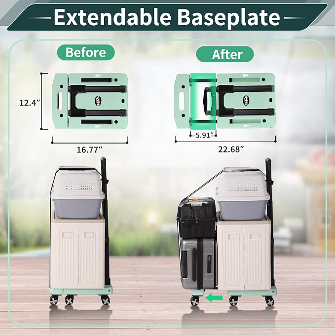 GtIiFmTe Foldable Hand Truck, Lightweight Luggage Cart for Airport Car Seat | Compact Folding dolly with Rotating swivel wheel,storage size12×15.7×4.1",300lbs Load,Upright Lock Handle with 3bungee cords