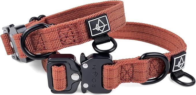 MADE TO ROAM Explorer Dog Collar | Heavy Duty Nylon & Durable Metal Buckle | Premium adjustable collar with rust-resistant hardware. Fits small to large dogs. 15 colors. Matching leash & harness