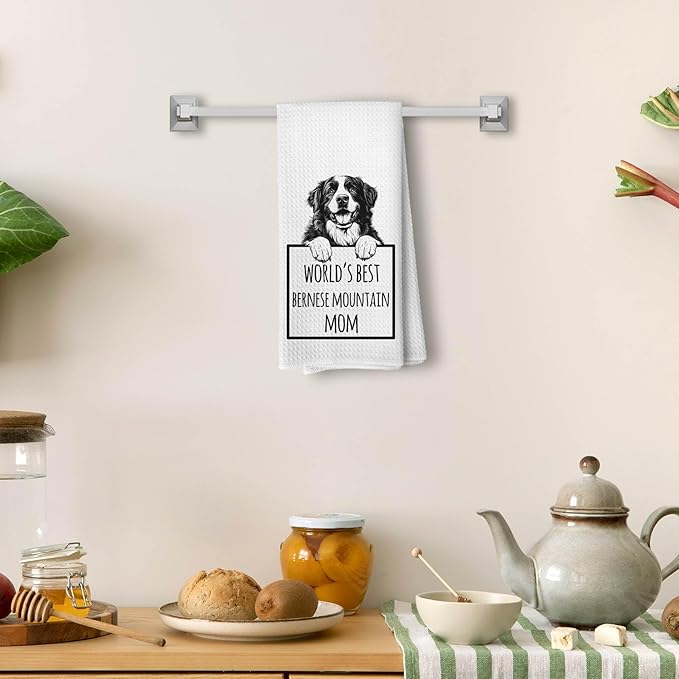 Funny Bernese Mountain Kitchen Towels and Dishcloths, Bernese Mountain Dog Gifts, Dog Mom Lovers Owner Gifts Drying Cloth Hand Towels for Bathroom Kitchen Decor, 16x24 Inches