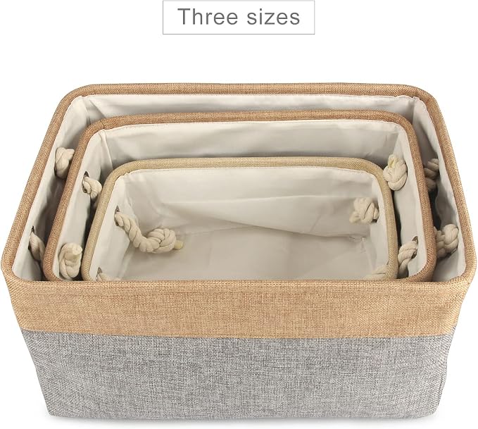 Personalized Dog Toy Storage Basket Bin Collapsible Customized Pet's Name Storage Box Organizer for Dog Toys、Dog Clothing、Dog Apparel & Accessories(Grey-M)