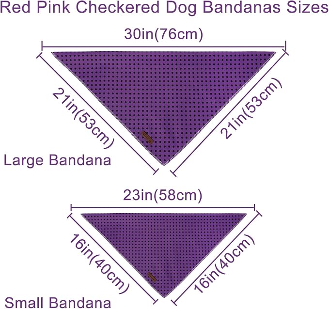 Lavender Polka Dog Bandana, UP URARA PUP Purple Dots Puppy Bandana for Small,Medium Dog, Comfortable Cotton Triangle Bid Scarf Dog, Pet Kerchief for Girl Boy Dogs or Cats