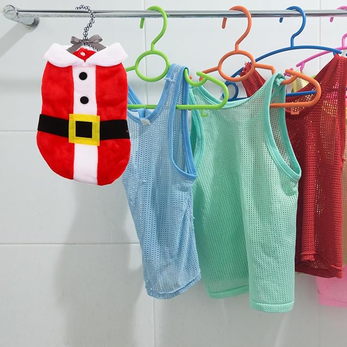 Mipcase 5pcs Creative Pet Clothes Hanger with Pearl Appearance and Bowknot Decor Abs Material Organizer for Pet Clothing to Store and Hang Apparel Efficiently