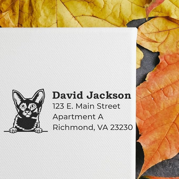 Personalized Javanese Return Address Stamp - Custom Made to Order Mail Address Stamp, Ideal for Invitations, Holiday Cards & Flyers - Unique Address Stamps for Families