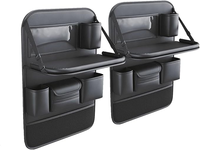 Car Backseat Organizer for Renault Captur II I/Captur E-TECH 2.Gen/1.gen 2013-2024 with Table Tray Back Seat Organizer Waterproof Kick Mats Back Seat Protector
