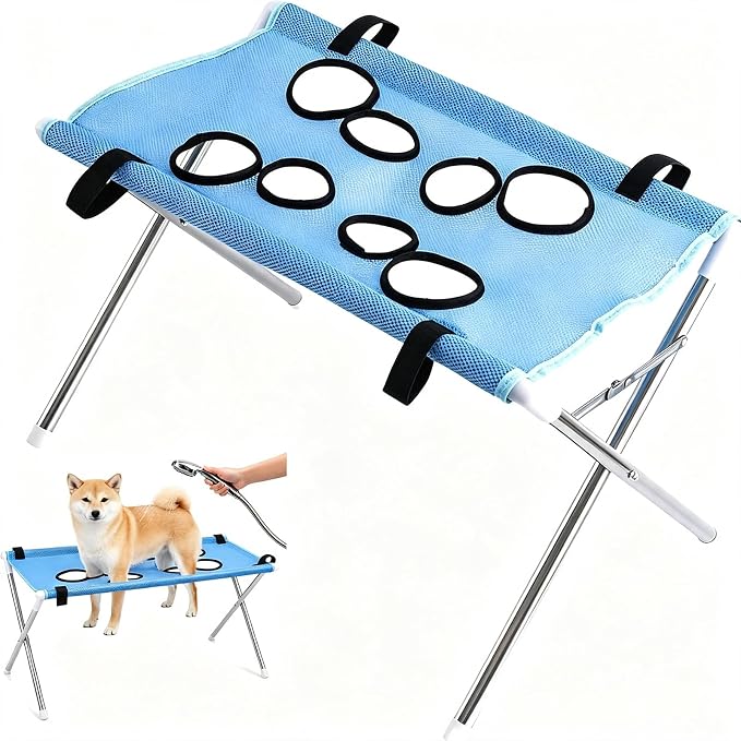 Pet Bathing Hammock for Dogs, Foldable Dog Bath Holder Sling Shower Chair | Pet Washing Station, Ear Cleaning, Bathing Use, Foldable Design, Secure Strap