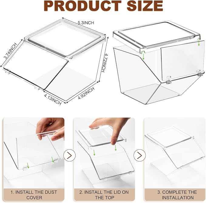 Yerliker 16 Pcs Clear Plastic Storage Bins with Lids Large Stackable Pantry Storage Organizer Bins Kitchen Organization Cabinet Organizers Ideal Containers for Fridge Kitchen abinets Bathroom