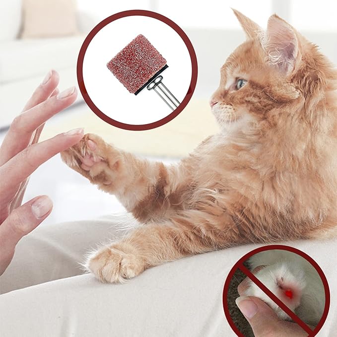 DonLeeving 26 Pack Nail Grinder for Dogs Replacement Kit Sanding Drum Set Grit Sand Bands Shank Rotary Tool Kit Pet Nail Smoother Dog Claw Care (80#/120#)