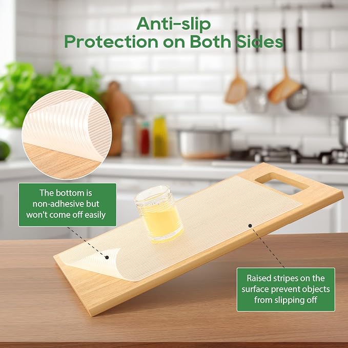 Anoak Shelf Liner - Non-Slip Cabinet Liner, 24 Inch x 30 FT(360 Inch) Durable Waterproof Washable Oil-Proof for Kitchen Cabinet, Shelves, Refrigerator, Storage, Desks, Non Adhesive